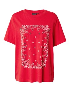 PIECES T-Krekls 'PCADDYSAN' sarkans / melns / balts