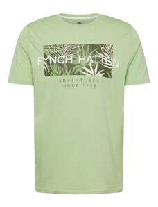 FYNCH-HATTON T-Krekls gaiši zaļš / tumši zaļš / balts