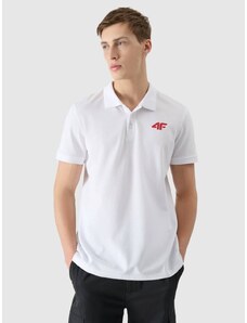 4F Vīriešu polo krekls regular - balts