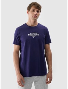 4F Vīriešu t-krekls ar apdruku - tumši zils