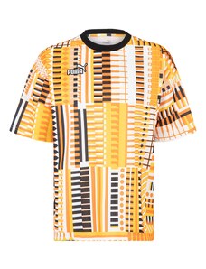 PUMA Sportiska stila krekls mandarīnu / tumši oranžs / melns / balts