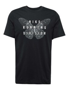 NIKE Sporta krekls 'RUN DIVISION' melns / balts