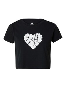 CONVERSE T-Krekls 'HEART' melns / balts