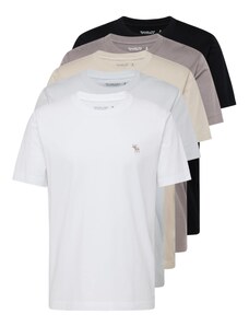 Abercrombie & Fitch T-Krekls bēšs / pelēkbrūns / gaiši pelēks / melns / balts