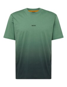 BOSS T-Krekls 'Te_Gradient' zaļš / tumši zaļš / oranžs