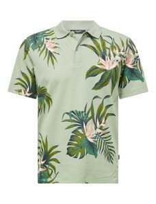 JACK & JONES T-Krekls 'PALMA' haki / gaiši zaļš / rožkrāsas