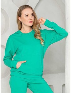 Lega kokvilnas džemperis ar kapuci "Solana Green"