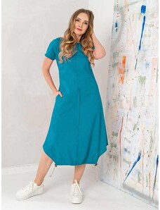 Lega elastīga lina kleita "Perla Turquoise"