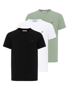 Moxx Paris T-Krekls pasteļzaļš / melns / balts