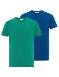 Daniel Hills T-Krekls zils / zaļš