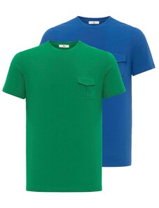Daniel Hills T-Krekls zils / zaļš