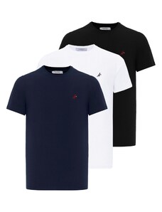 Moxx Paris T-Krekls tumši zils / melns / balts