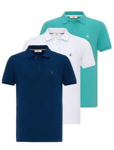 Daniel Hills T-Krekls tumši zils / tirkīza / balts