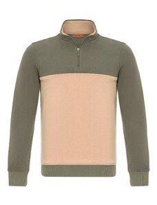 Cool Hill Sportisks džemperis bēšs / zaļš