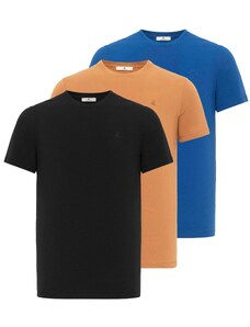 Daniel Hills T-Krekls zils / brūns / melns