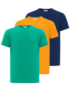 Daniel Hills T-Krekls zils / zaļš / oranžs