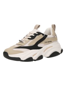 STEVE MADDEN Zemie brīvā laika apavi 'POSSESSION' cementpelēks / melns / balts