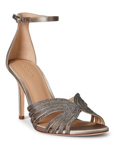 Lauren Ralph Lauren Siksniņsandales 'ALLIE' brūns / pelēkbrūns / melns