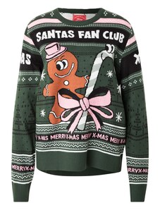 Sublevel Džemperis konjaka toņa / tumši zaļš / melns / balts