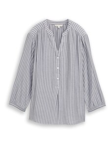 TOM TAILOR Blūze pelēks / balts