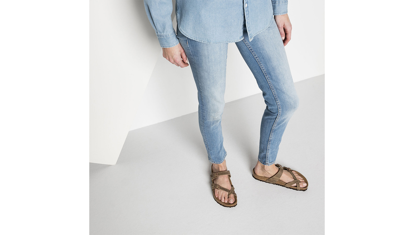 Birkenstock Mayari FL Tabacco Brown Regular Fit Unisex - Sandales Birkenstock - Pelēks - 1011433-8