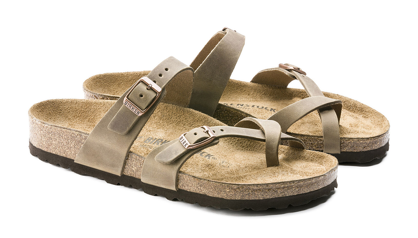 Birkenstock Mayari FL Tabacco Brown Regular Fit Unisex - Sandales Birkenstock - Pelēks - 1011433-8
