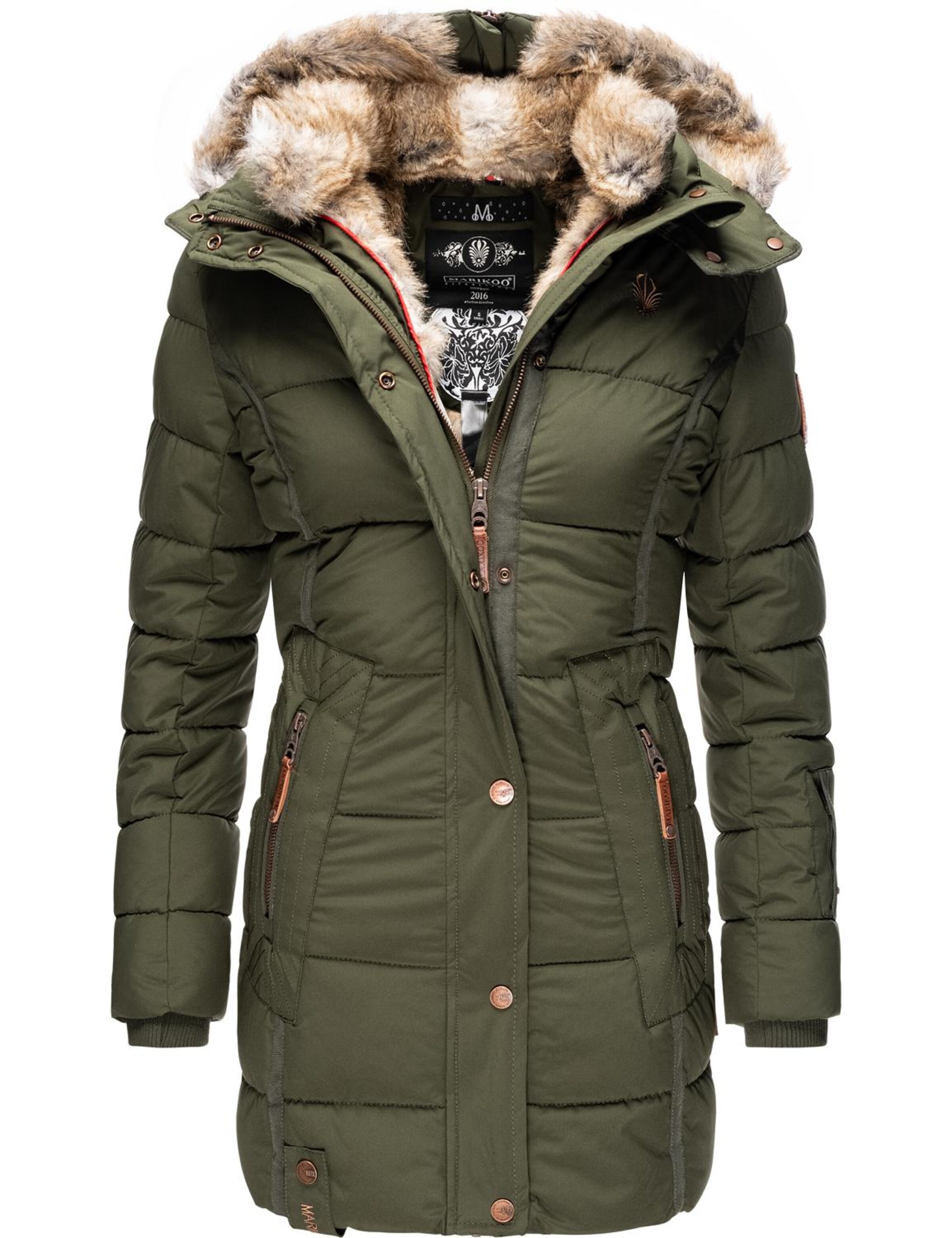 MARIKOO Ziemas mētelis olīvzaļš