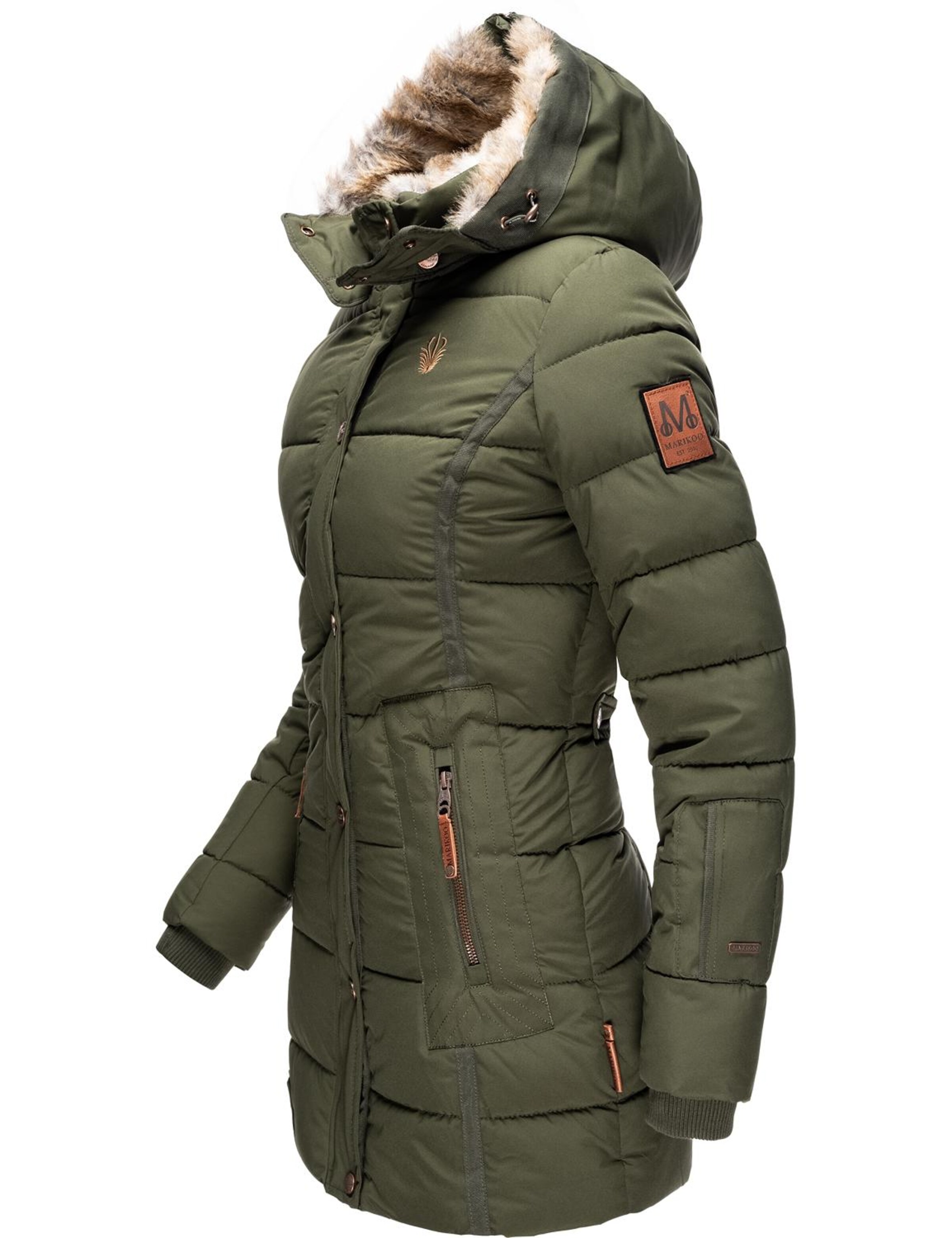 MARIKOO Ziemas mētelis olīvzaļš