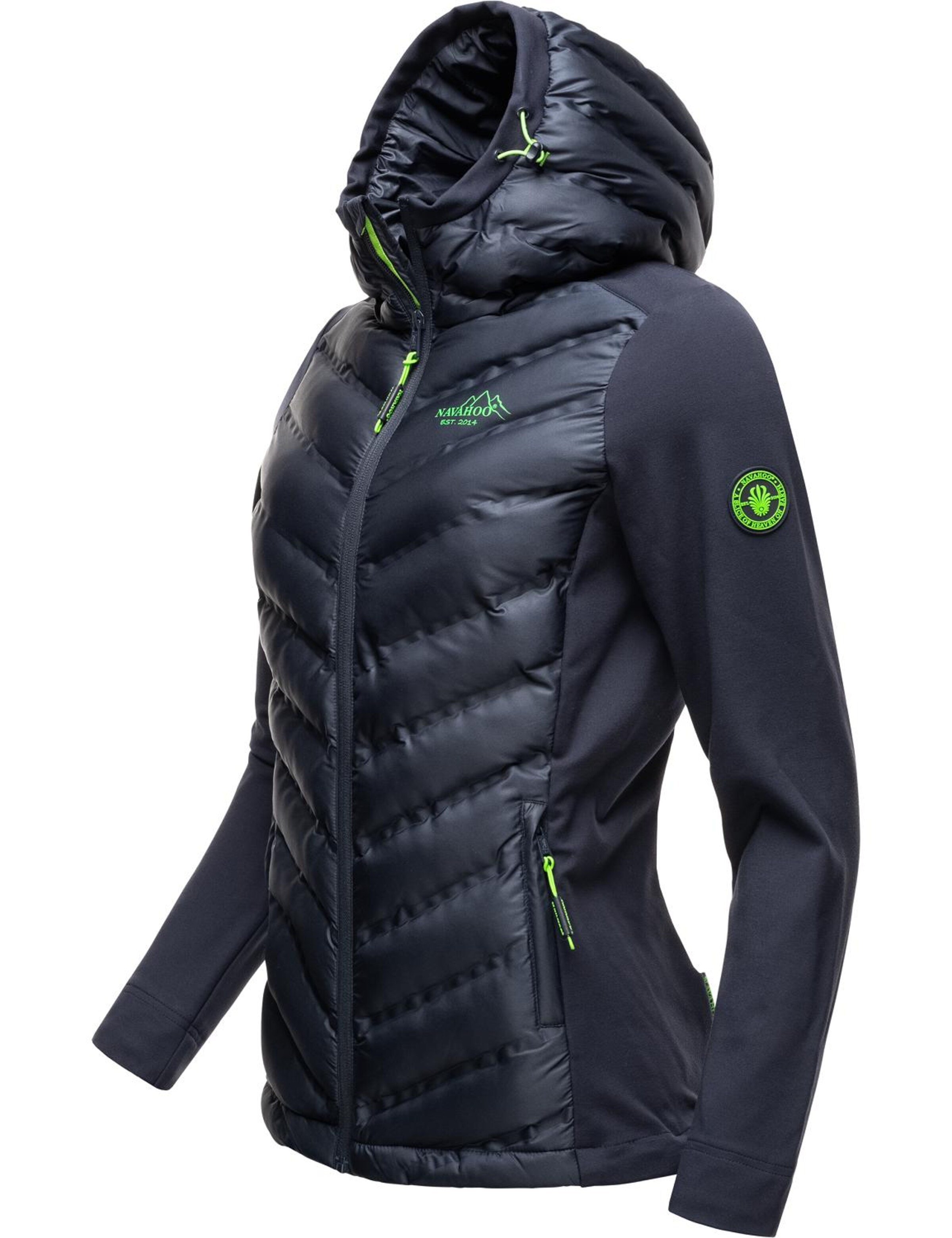 NAVAHOO Starpsezonu jaka 'Nimm Mich Mit' naktszils / neonzaļš