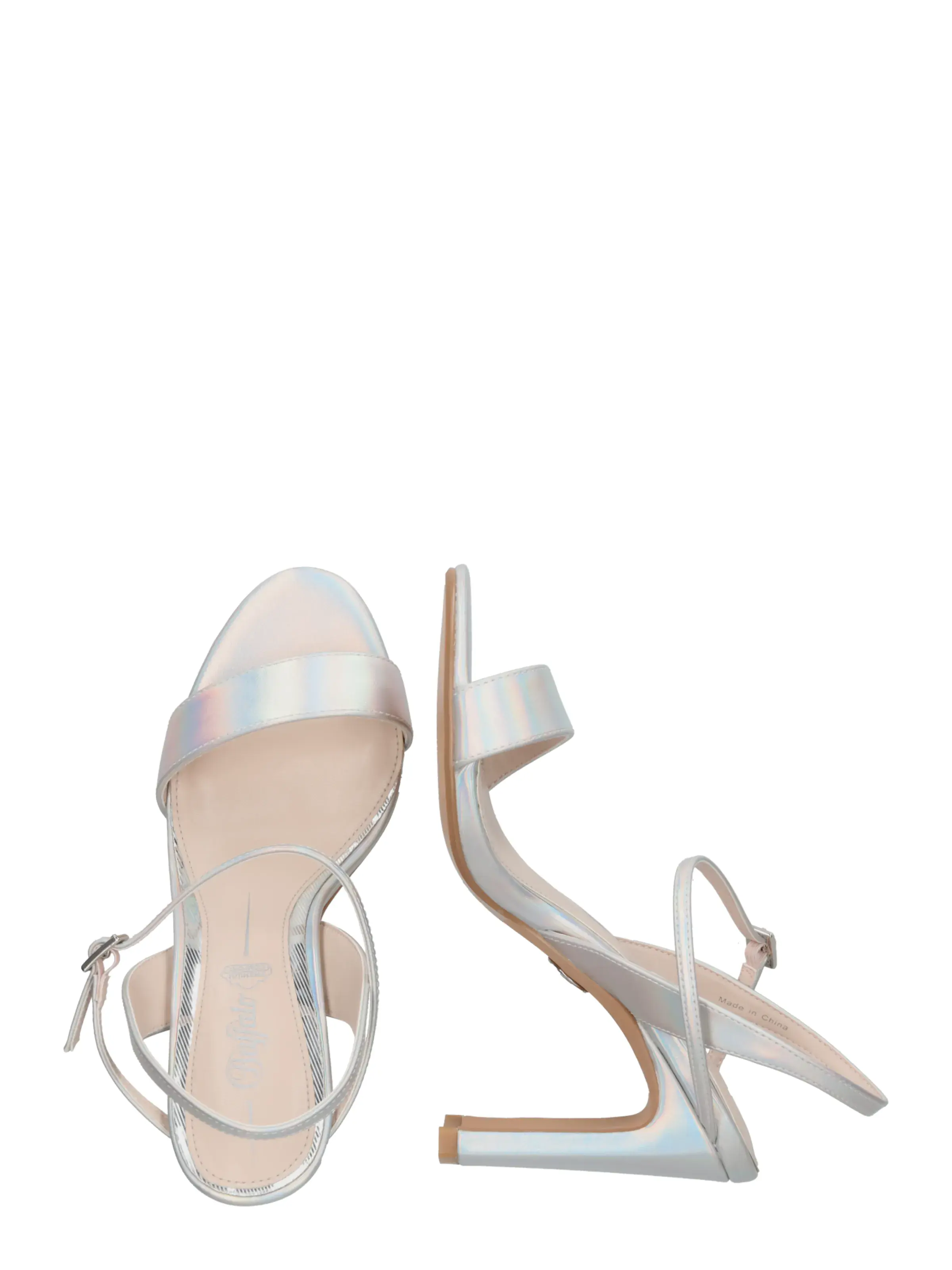 BUFFALO Siksniņsandales 'Jean' sudrabs