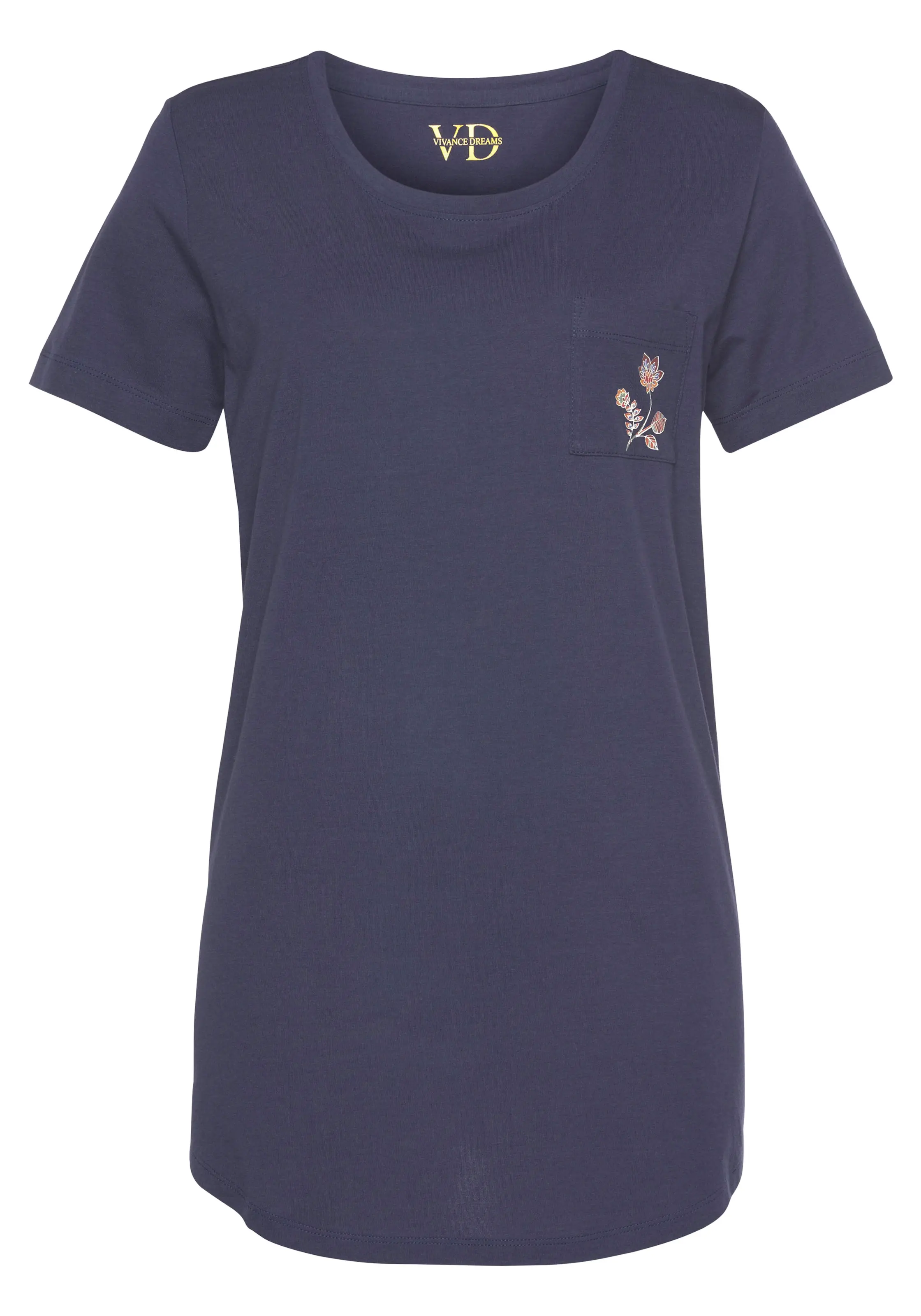 VIVANCE Pidžamas krekls tumši zils / jauktu krāsu