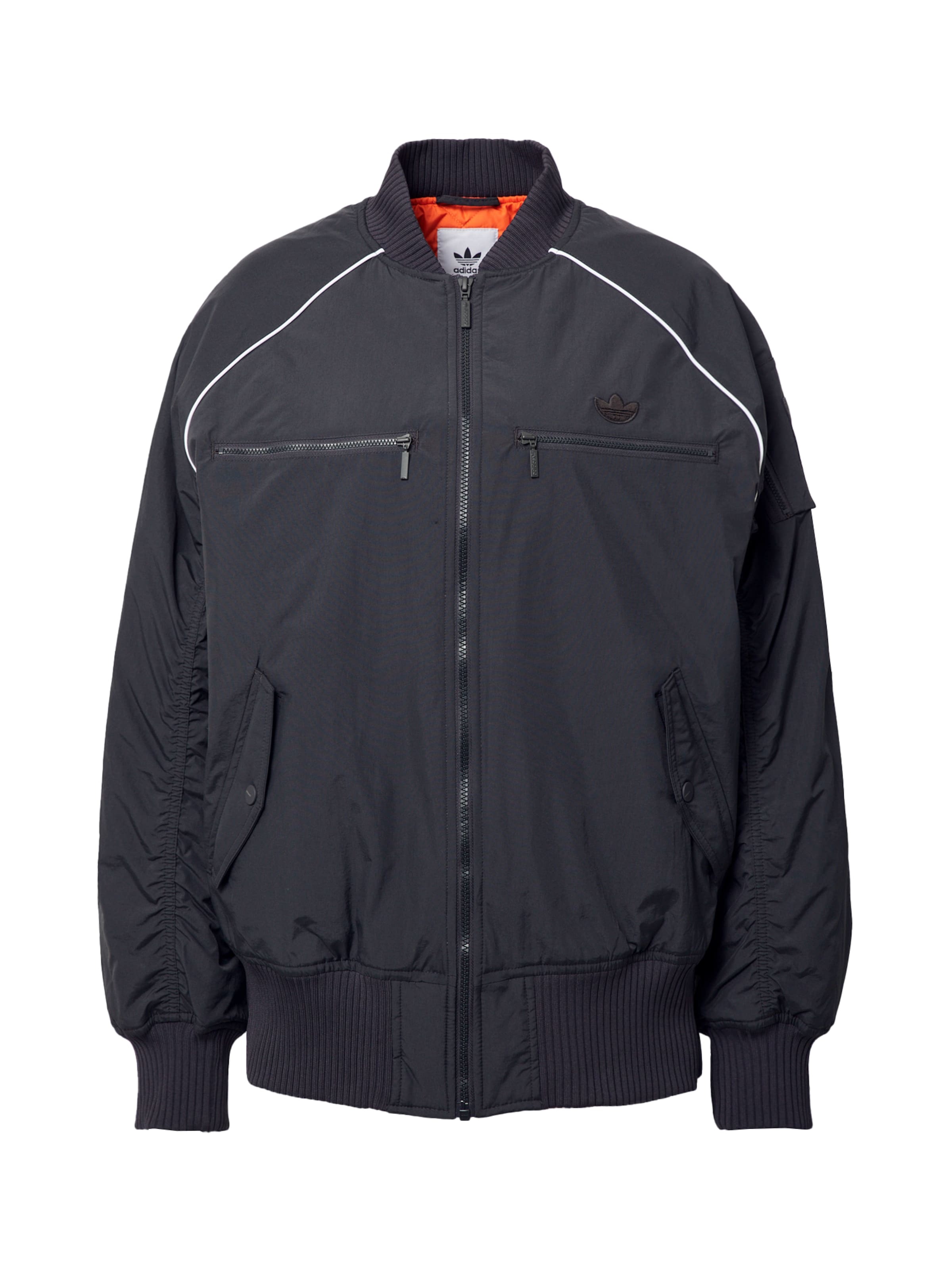 ADIDAS ORIGINALS Starpsezonu jaka melns / balts