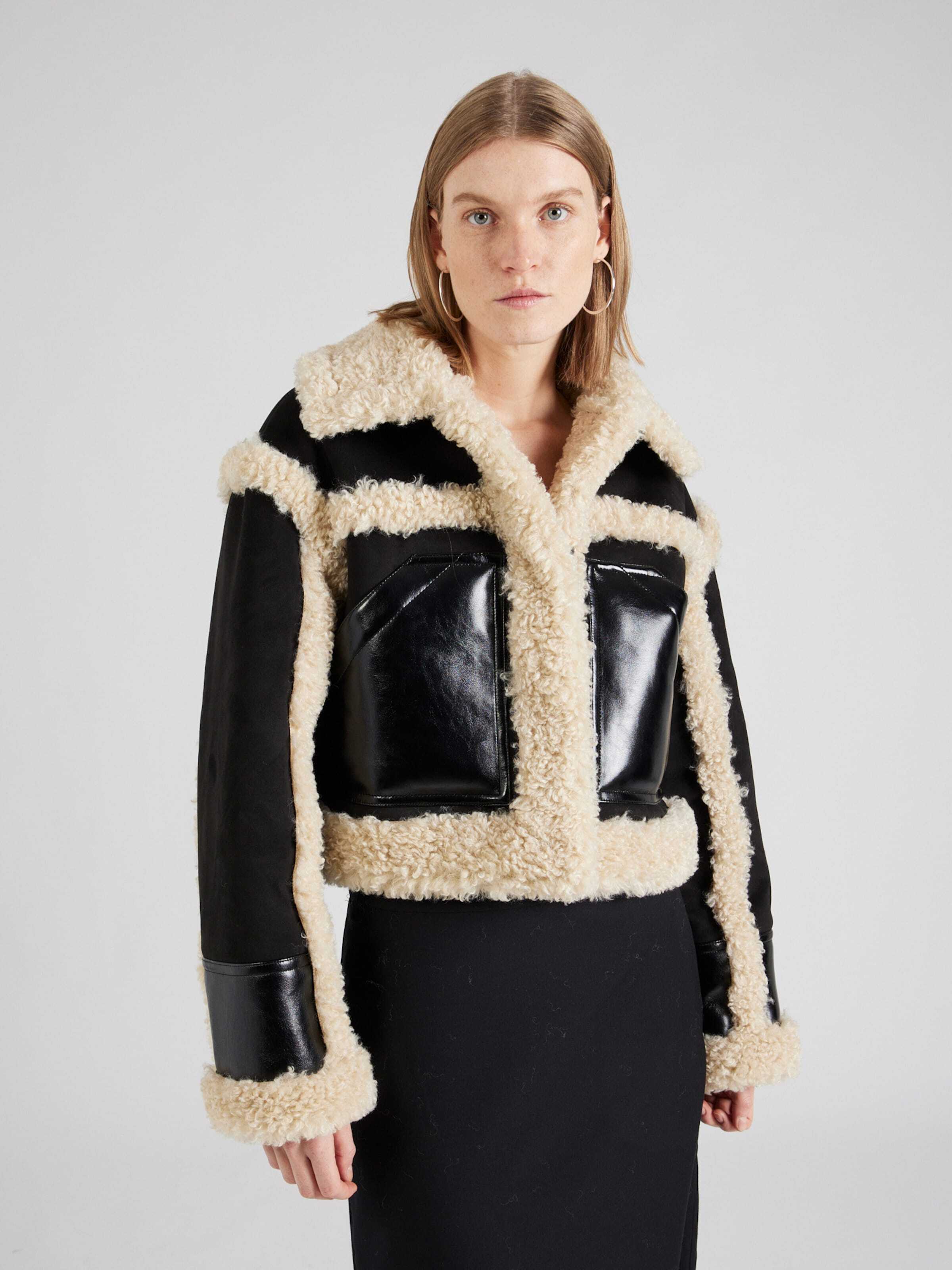 STAND STUDIO Starpsezonu jaka bēšs / melns