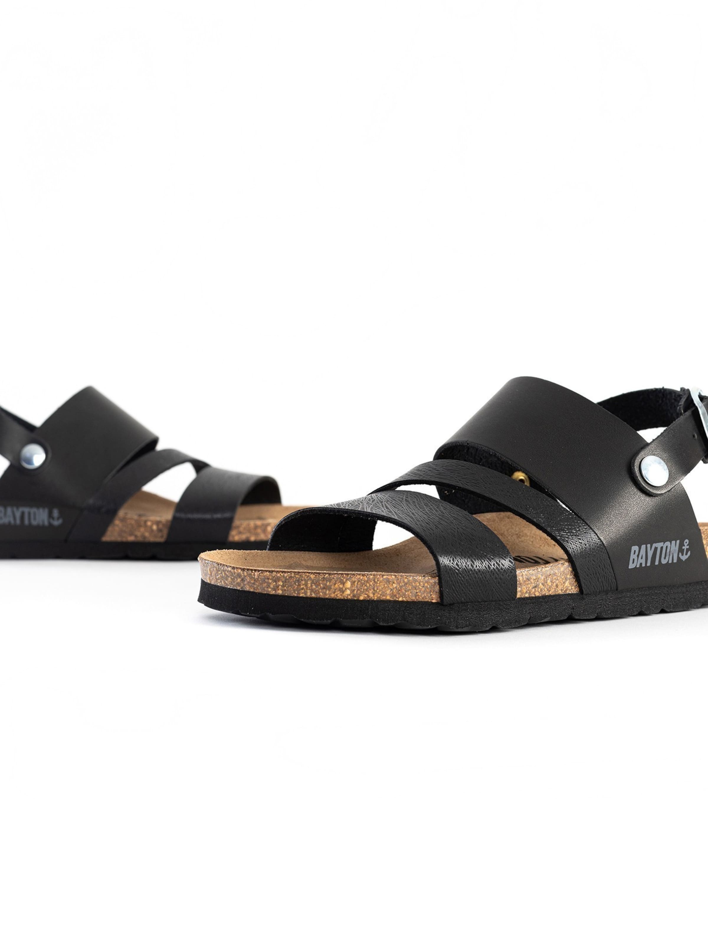 Bayton Siksniņsandales 'Vitoria' bazaltpelēks / melns