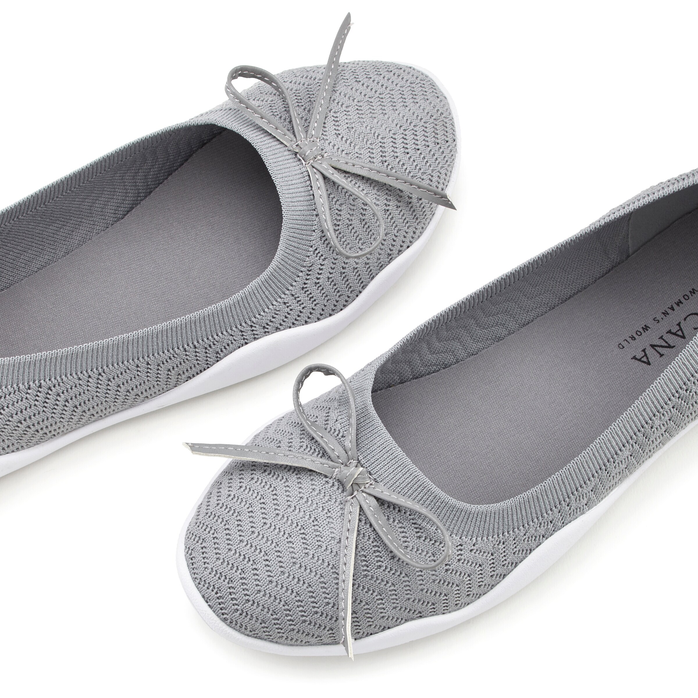 LASCANA Balerīnas gaiši pelēks / balts