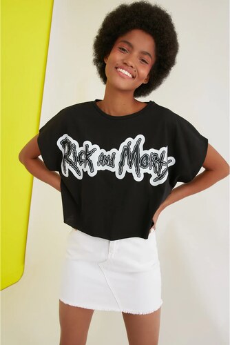 rick and morty t shirt cropp