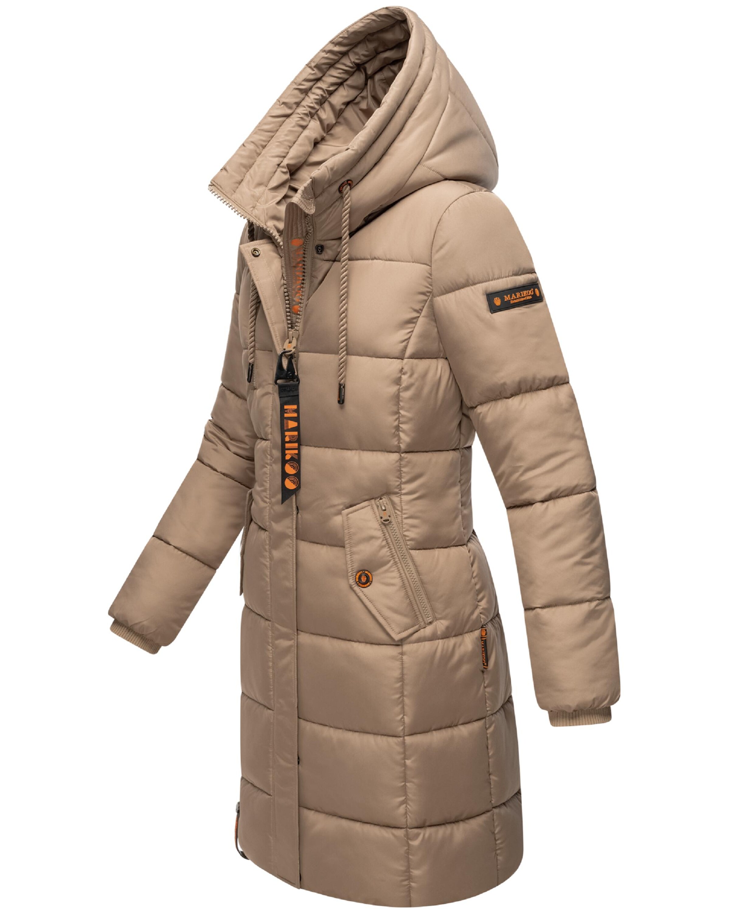 MARIKOO Ziemas mētelis 'Yuikoo' pelēkbrūns