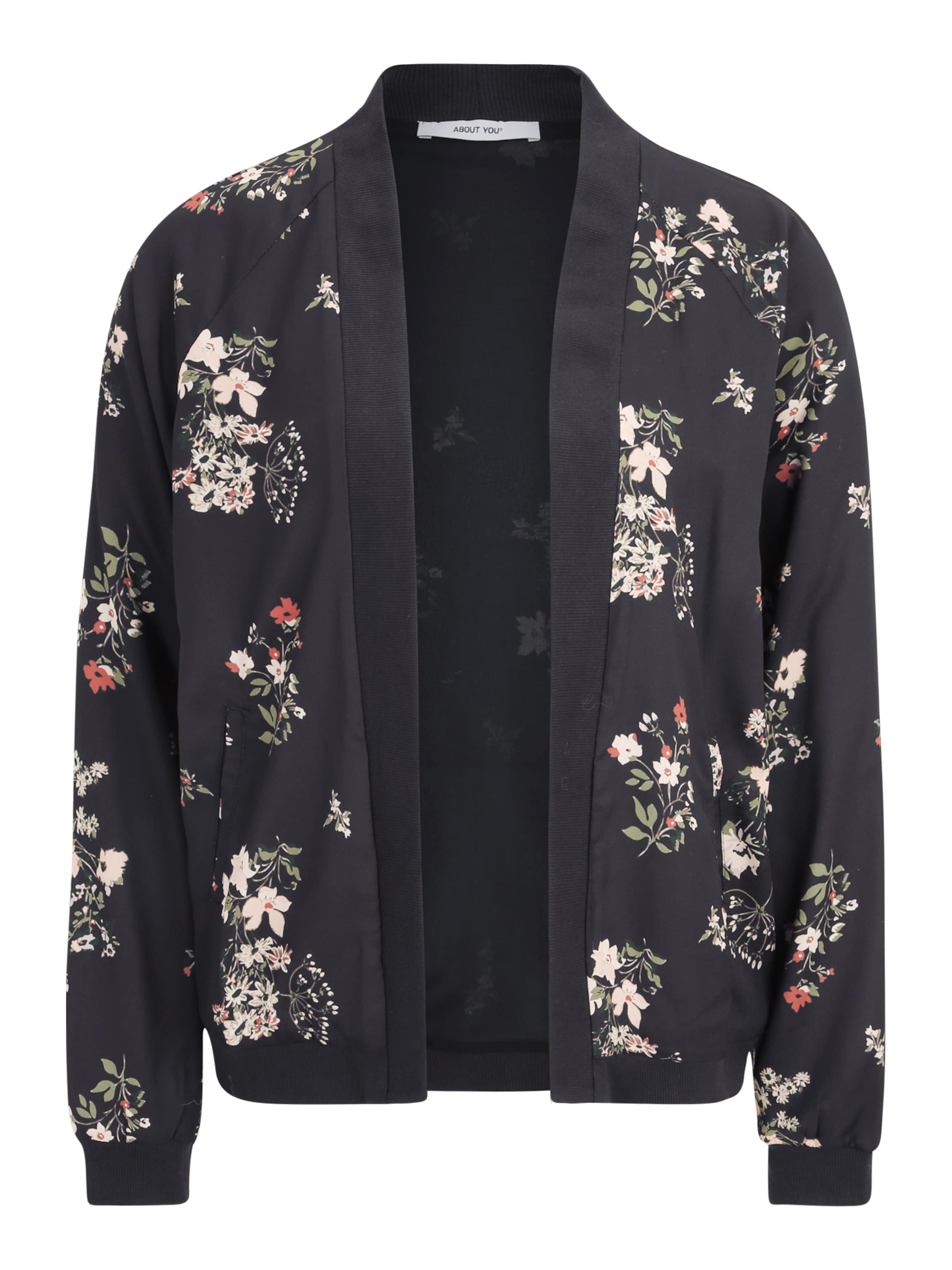 ABOUT YOU Starpsezonu jaka 'Maja' jauktu krāsu / melns