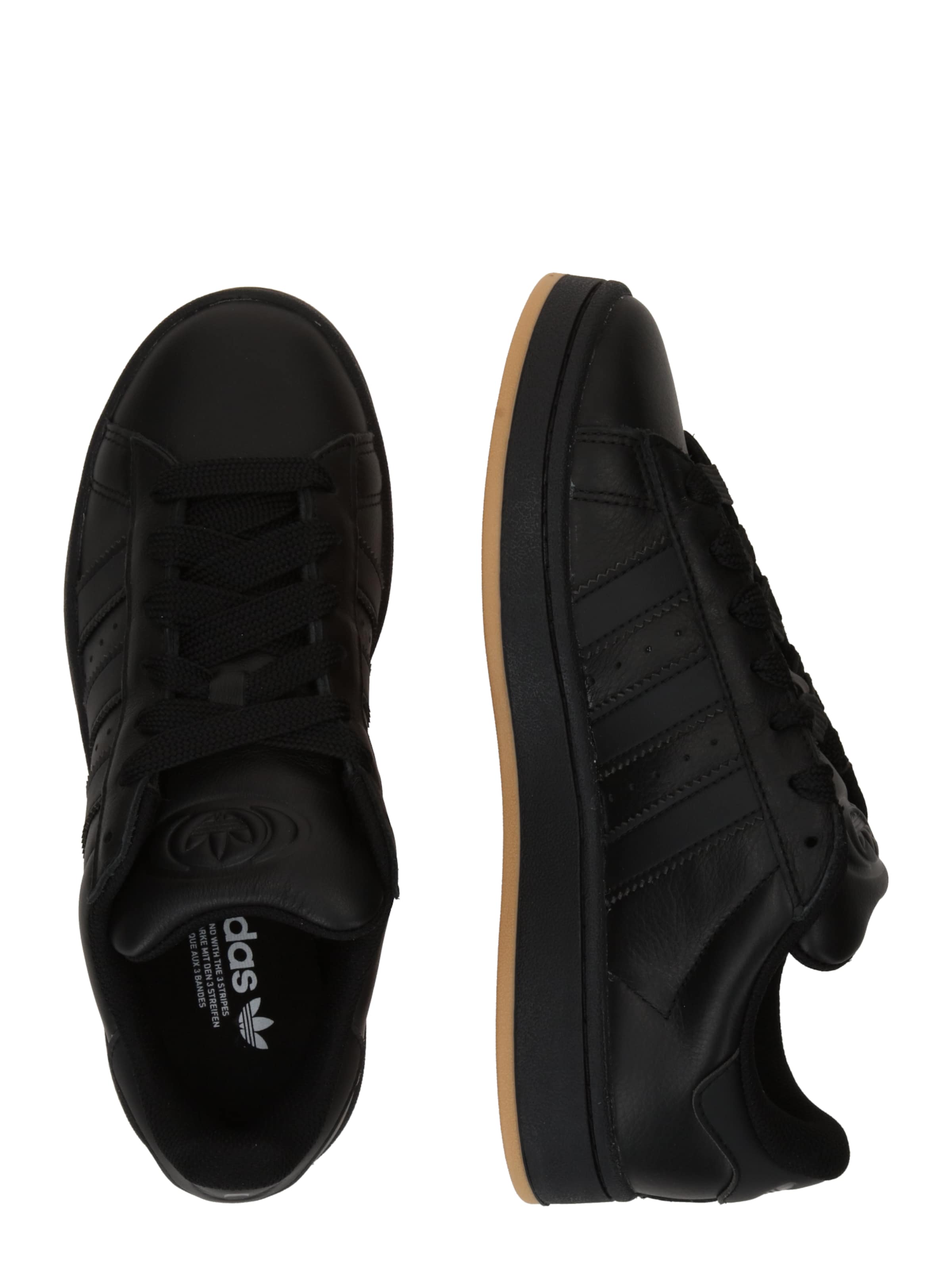 ADIDAS ORIGINALS Zemie brīvā laika apavi 'Campus 00s' zelts / melns