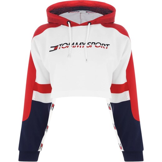 tommy sport crop hoodie