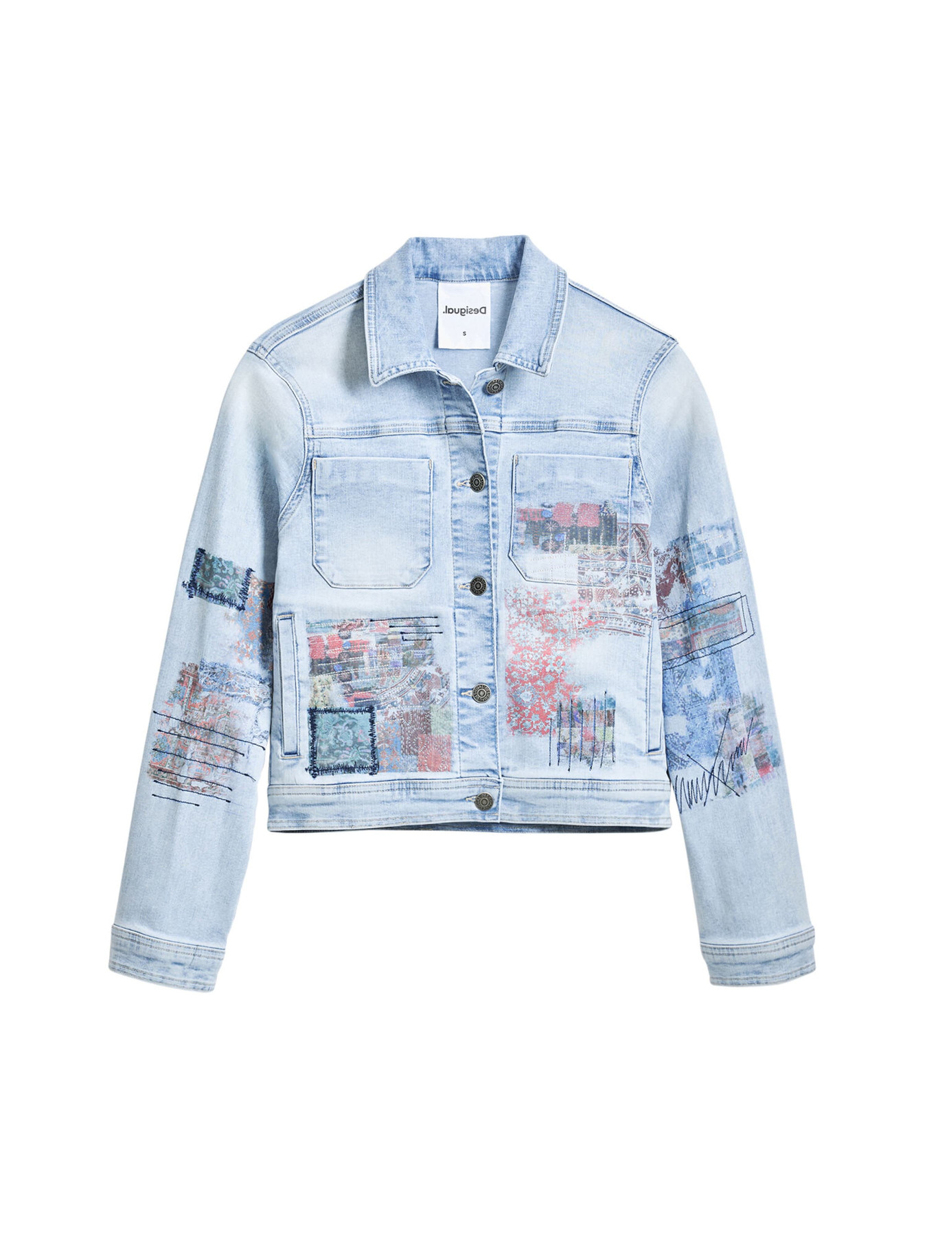 Desigual Starpsezonu jaka zils džinss / jauktu krāsu