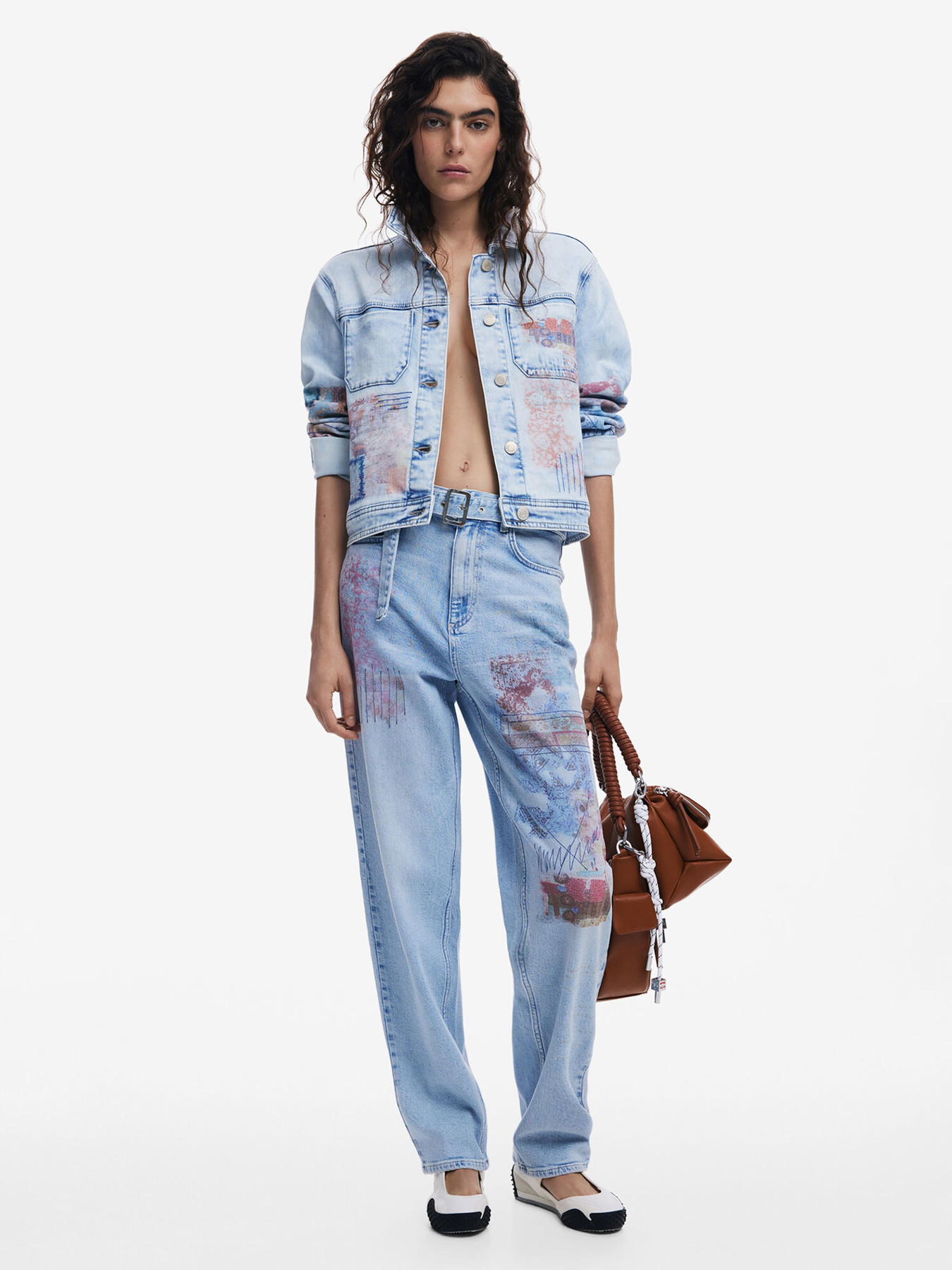 Desigual Starpsezonu jaka zils džinss / jauktu krāsu