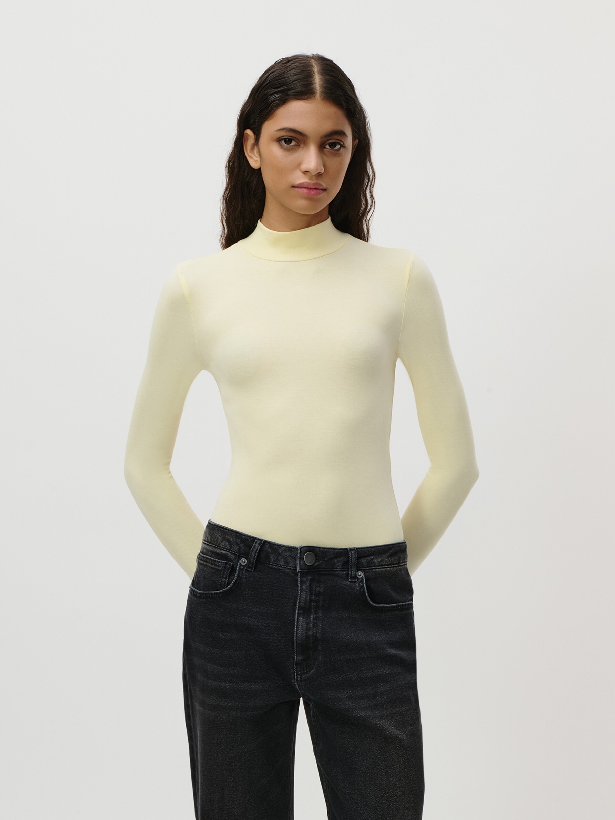 LeGer by Lena Gercke Bodijs-krekls 'Ava' pasteļdzeltens