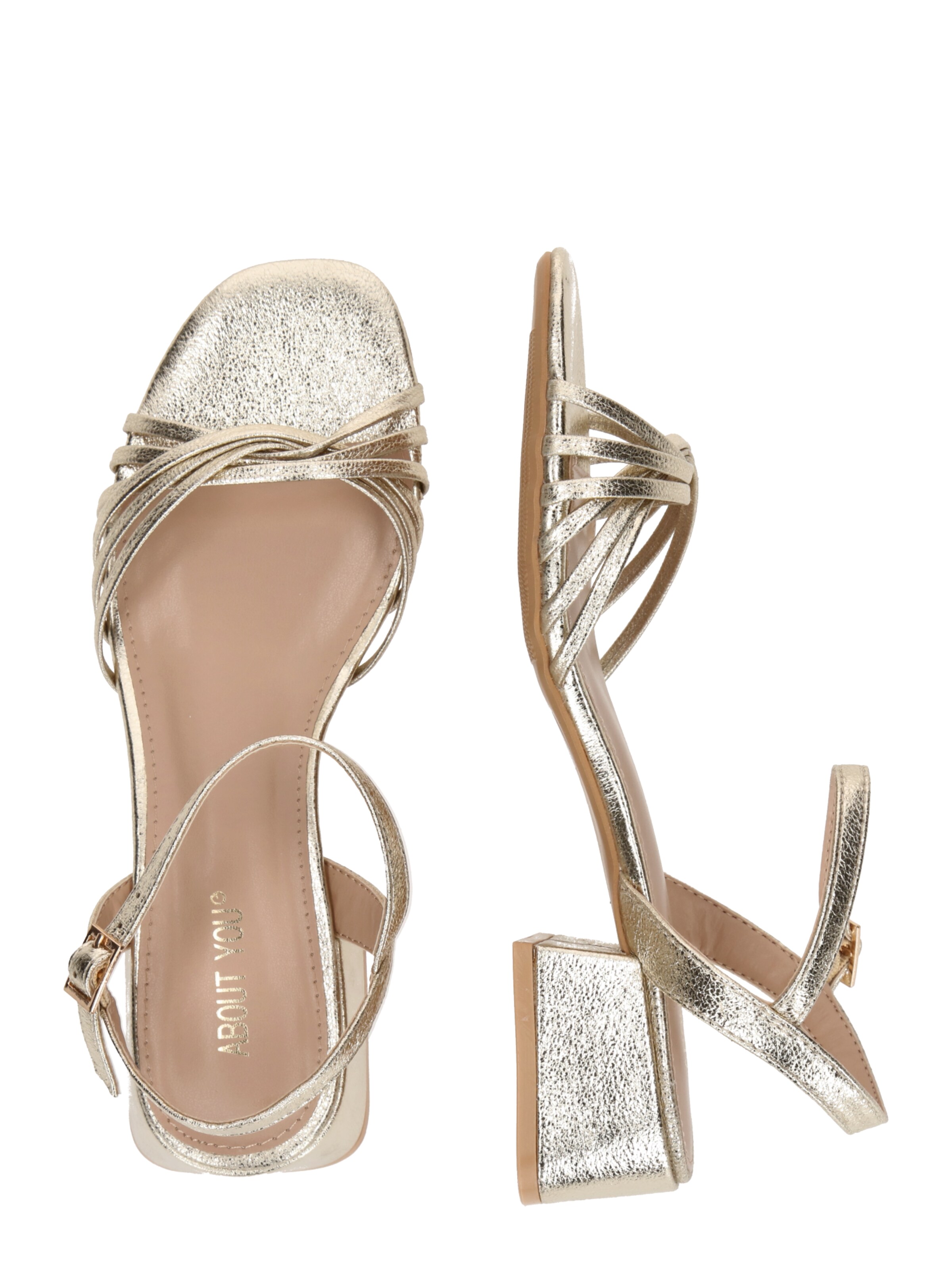 ABOUT YOU Siksniņsandales 'Samia' zelts