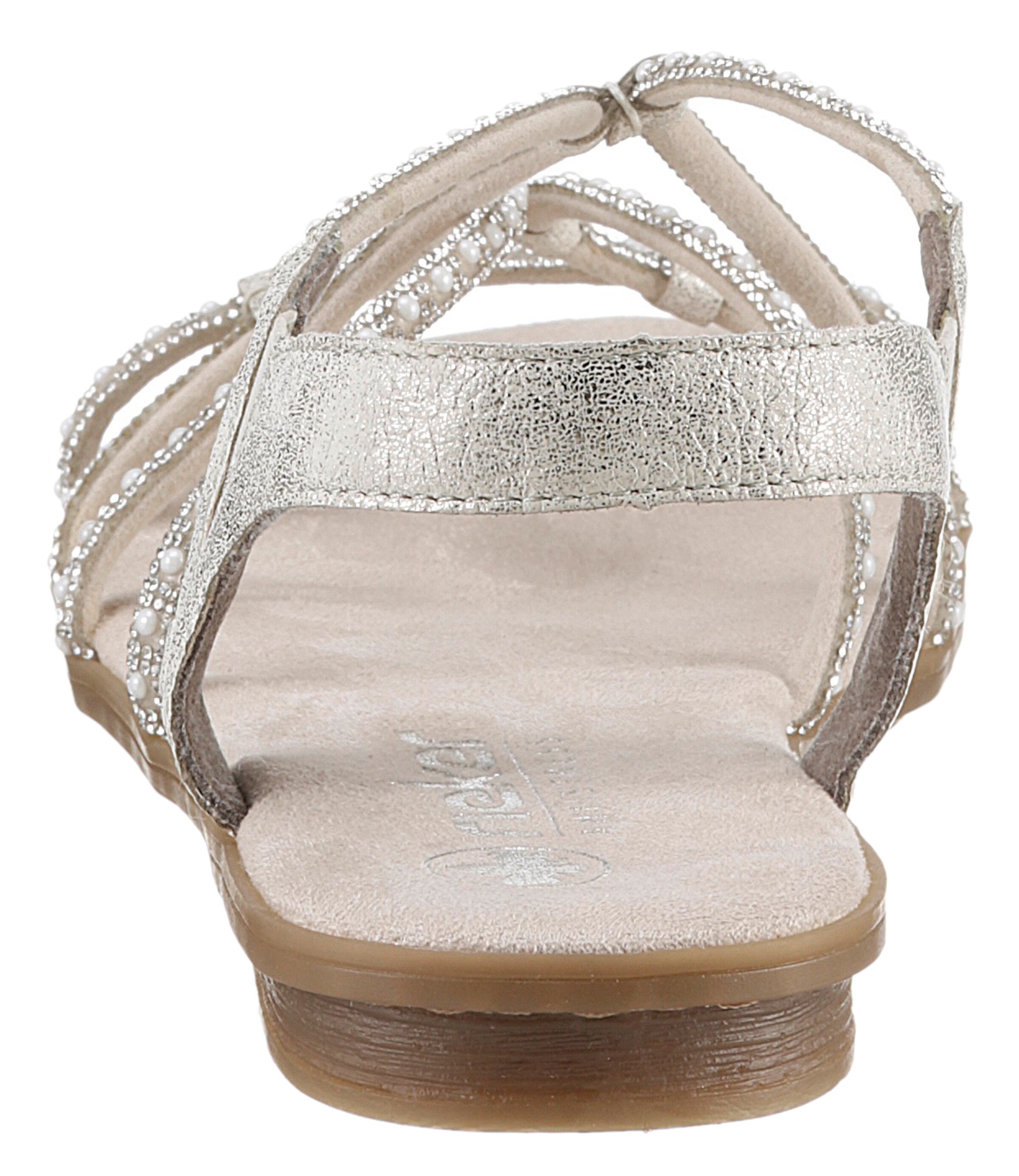 Rieker Siksniņsandales gaiši bēšs / sudrabs / pērļbalts