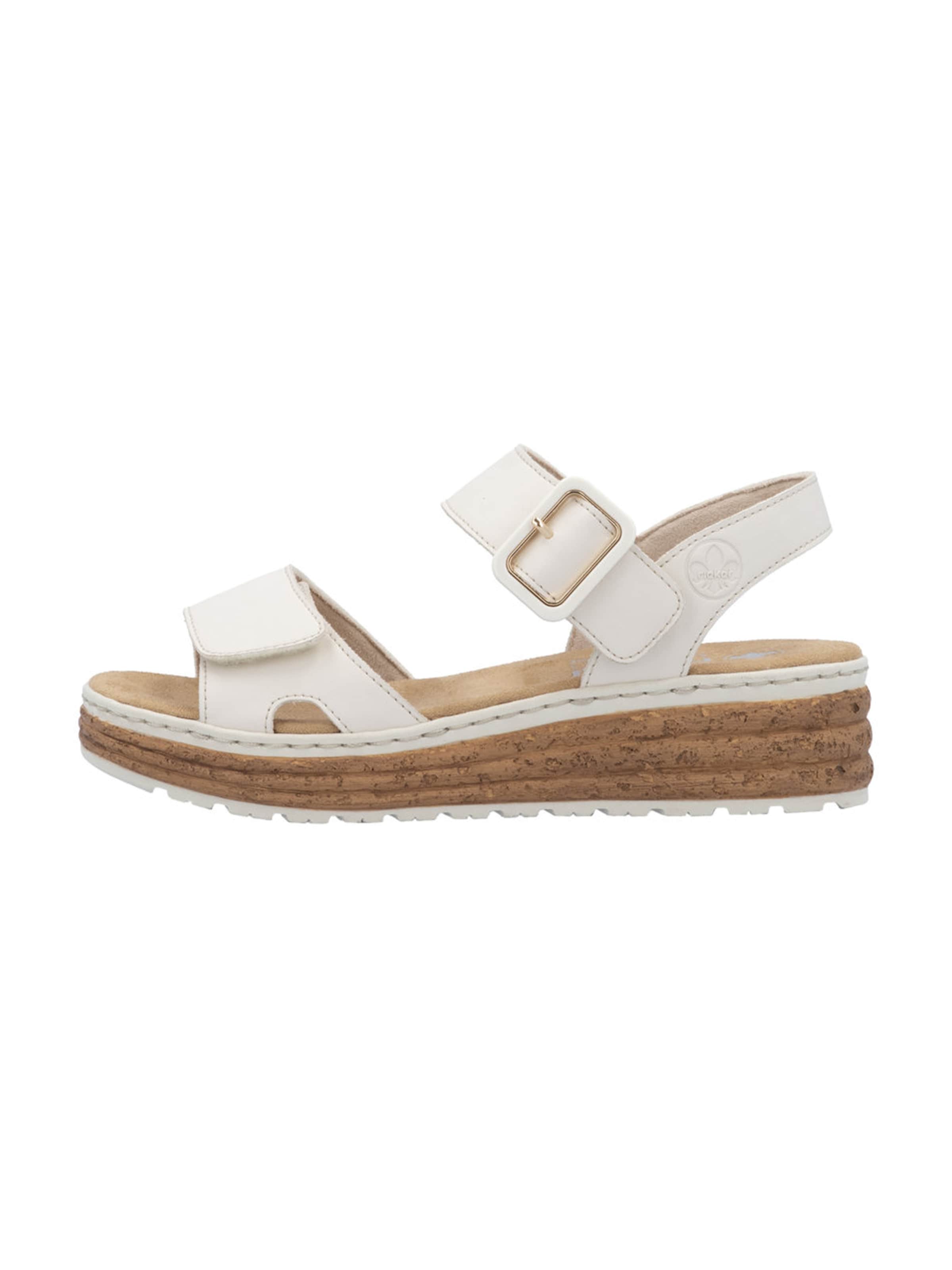 Rieker Siksniņsandales krēmkrāsas