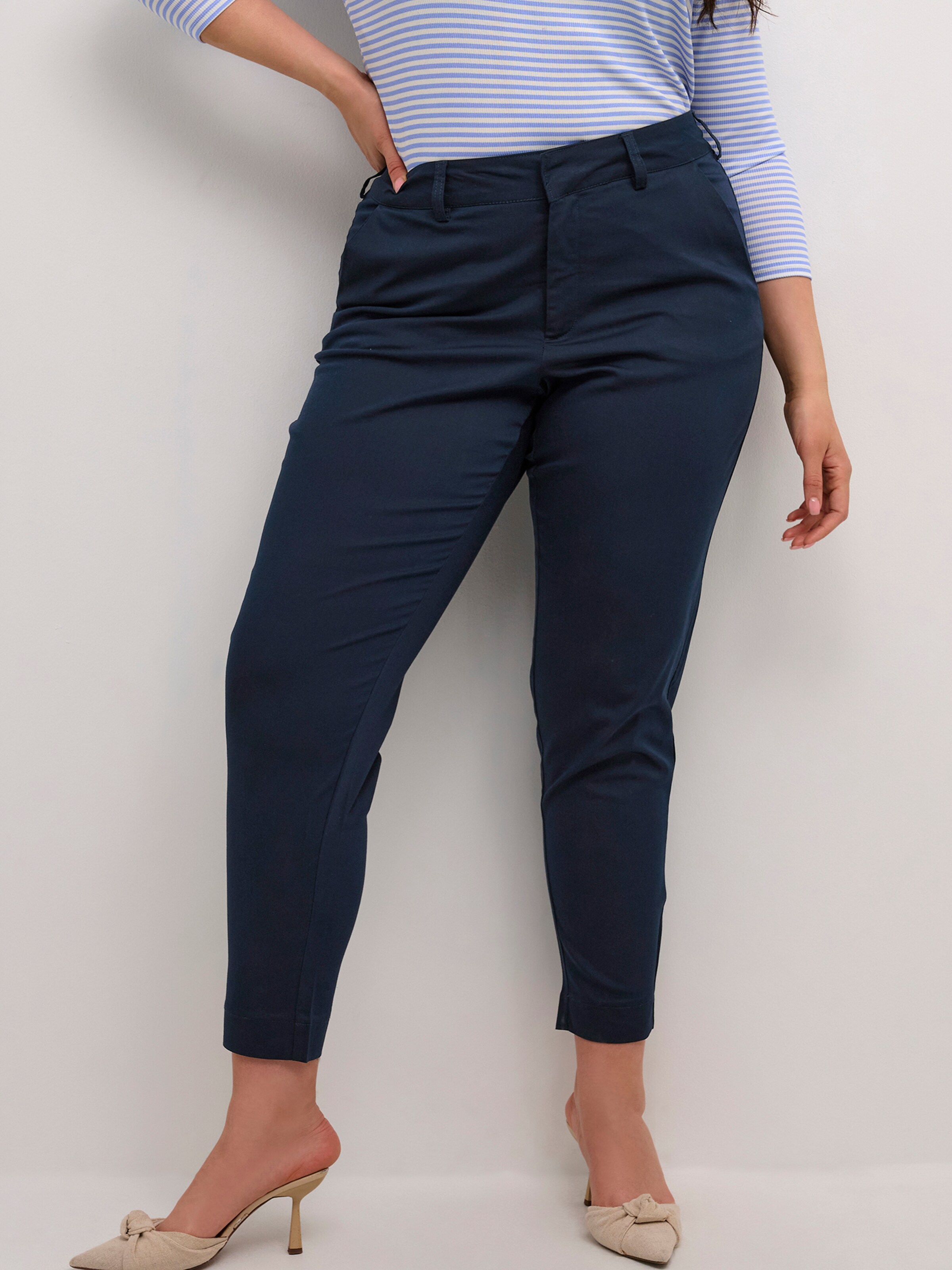 KAFFE CURVE Bikses 'KC Leana' jūraszils