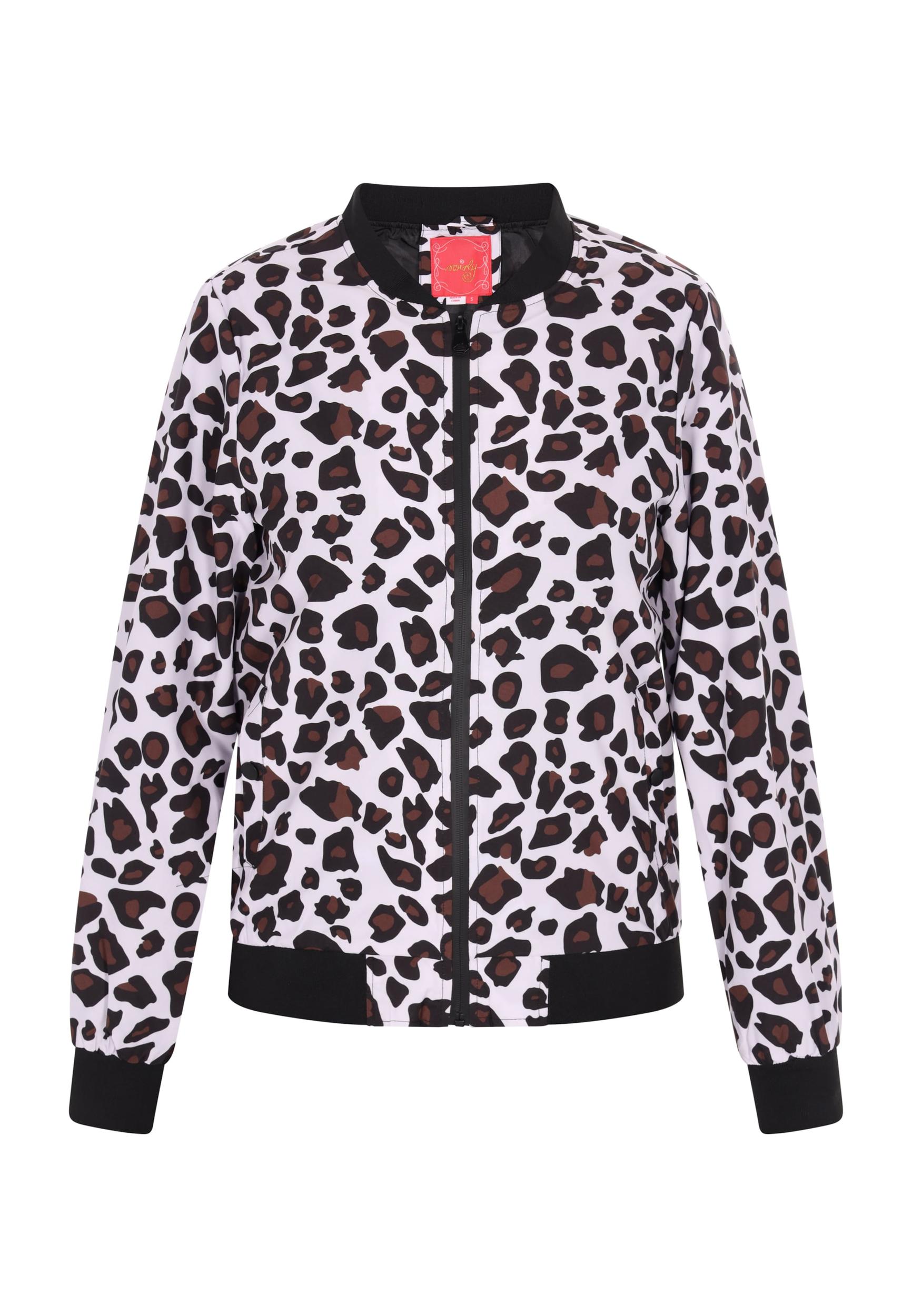 swirly Starpsezonu jaka brūns / melns / gandrīz balts