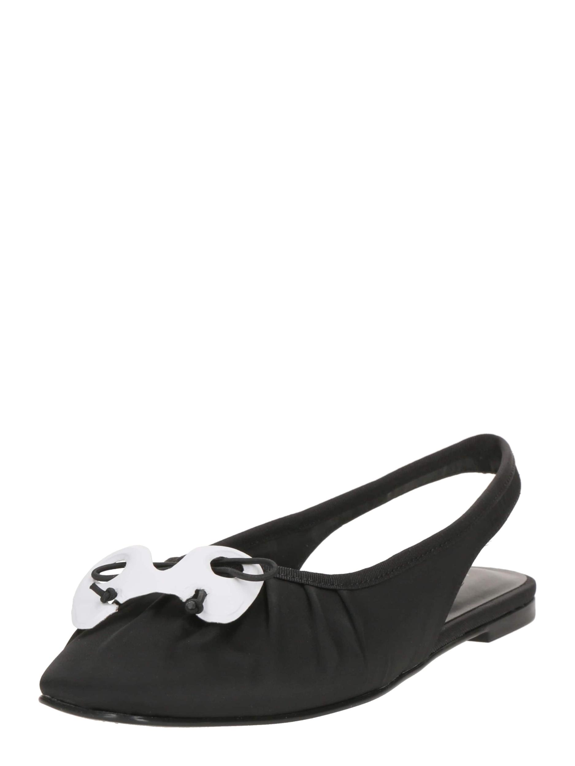 ALDO Balerīnas ar siksniņu 'ARLET' melns / gandrīz balts