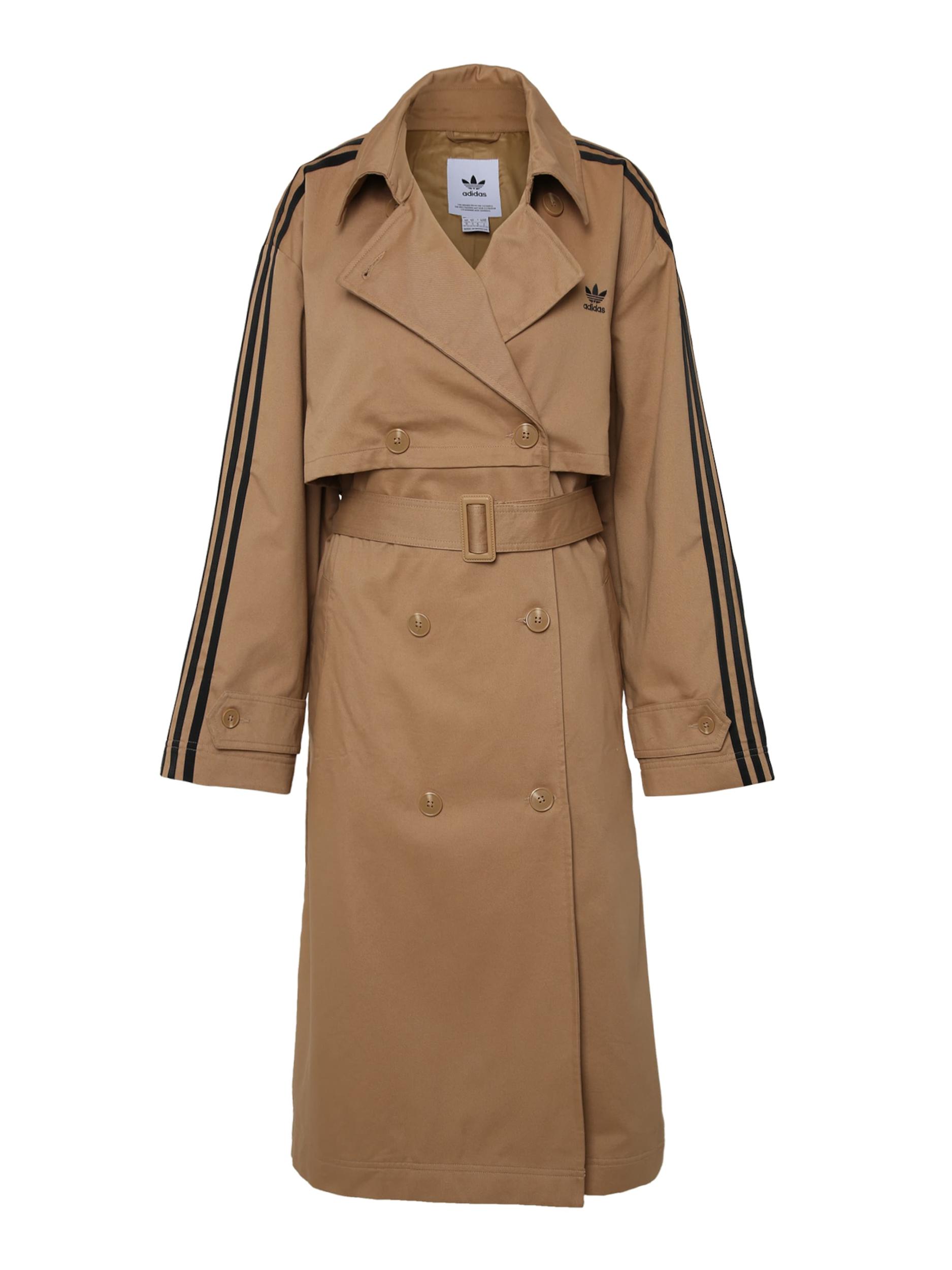 ADIDAS ORIGINALS Starpsezonu mētelis gaiši brūns / melns